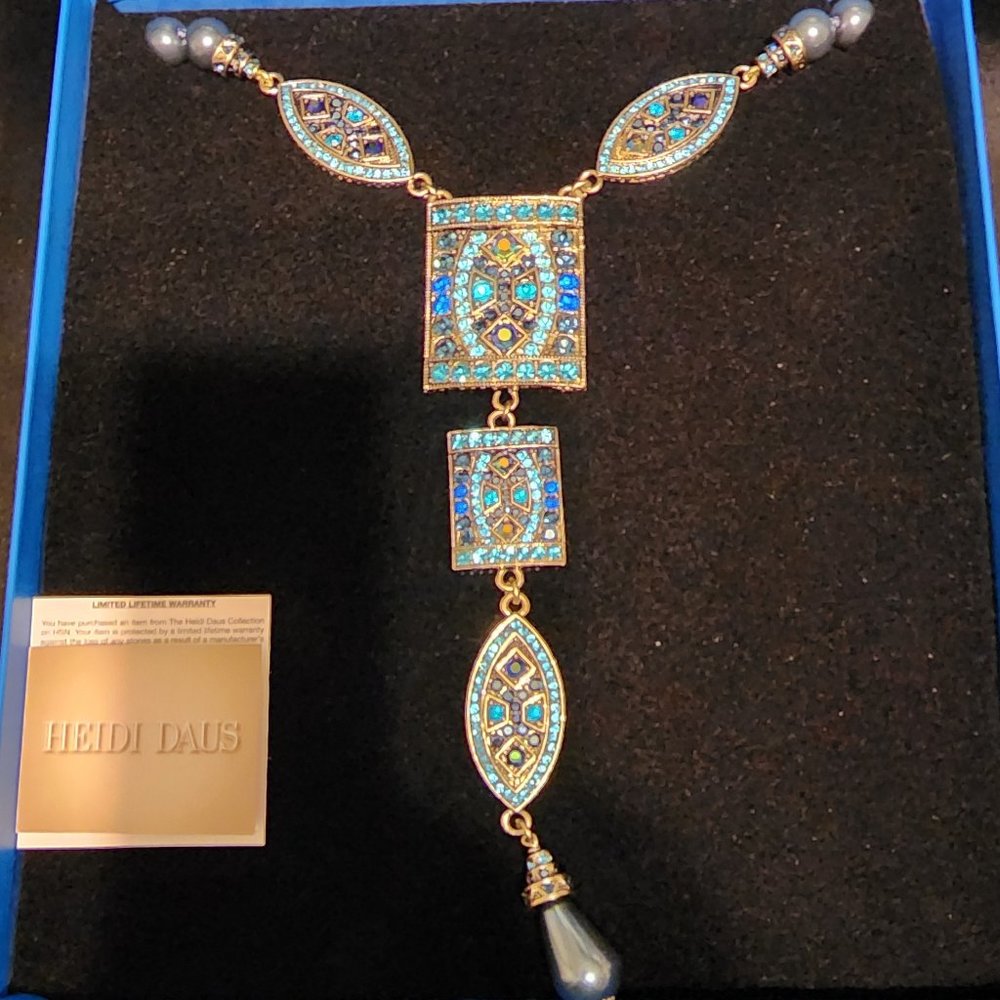 Heidi Daus Beaded Pave Crystal Statement Necklace